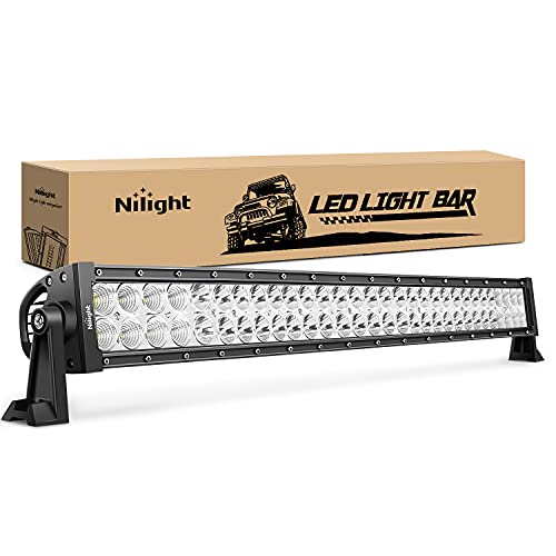 Nilight LED Light Bar 32 Inch 180W Spot Flood Combo LED Driving Lamp Roof Bumper Off Road Lights LED Work Light Led Pods for Trucks Pickup SUV ATV UTV Boat,2 Years Warranty