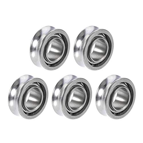 uxcell SR188 Open Stainless Steel Ball Bearing 1/4' x 1/2' x 3/16' R188 Bearings 5pcs