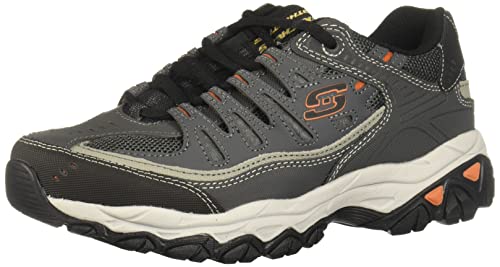 Skechers mens Afterburn M. Fit fashion sneakers, Charcoal, 10 US