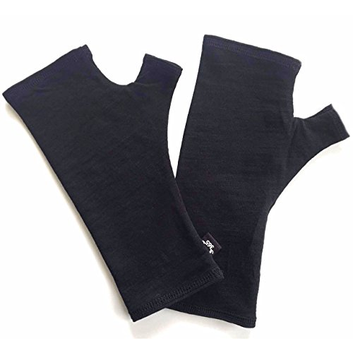 Merino 365, Fingerless Gloves Handsleeve, 100% NZ Merino, One Size, Handwarmer, Black