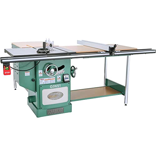 Grizzly Industrial G0651-10' 3 HP 220V Heavy Duty Cabinet Table Saw