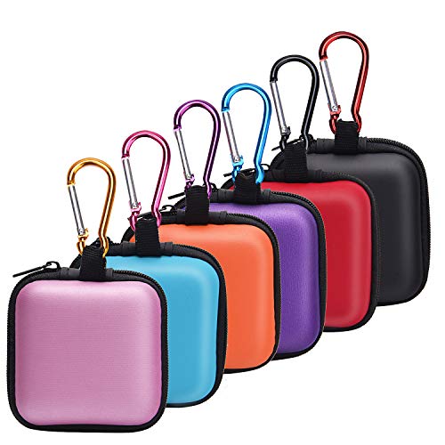 SUNMNS 6 Pieces Headphone Case Earphone Storage Bags Compatible with Earbuds, Sport Headphone