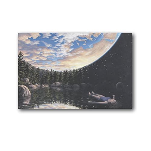 AOYUAN Phenomenon Of Floating by Rob Gonsalves Painting Poster Decorative Painting Canvas Wall Art Living Room Posters Bedroom Prints 16x24inch(40x60cm)