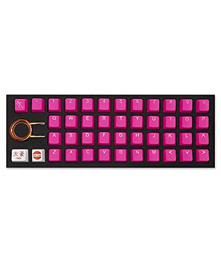 Tai-Hao 42 Rubber Gaming Keycaps Compatible with All MX Types Keyboards - Neon Pink