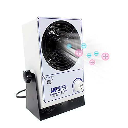 FEITA Ionizer Air Blower ESD Ionizer Desktop Ionizing Air Blower Static Eliminator Anti-Static Ionized Fan AC110V