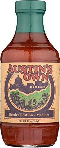 Austin's Own Border Edition Medium BBQ Sauce, Gluten Free, 18 Ounces (Pack Of 6)