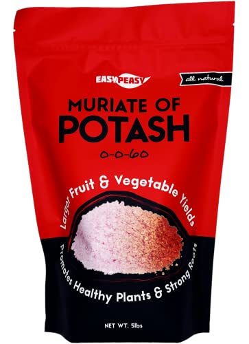 Easy Peasy All- Natural Muriate of Potash | Potassium Fertilizer with 0-0-60 Analysis Plant Food for All Indoor and Outdoor Plants Nutrient Yards in GRANULAR Form