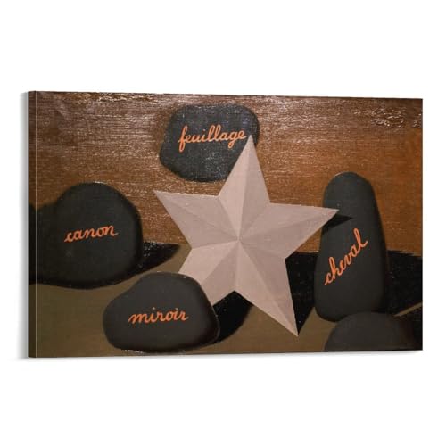 Querelle Des Universaux Poster Print by Der Widerstreit Der Universellen Poster Print by Clash of Universals Poster Print by Rene Magritt Canvas Poster Wall Art Picture Prints Hanging Photo Gift Idea Decor Home Posters Artworks 12x18inch(30x45c