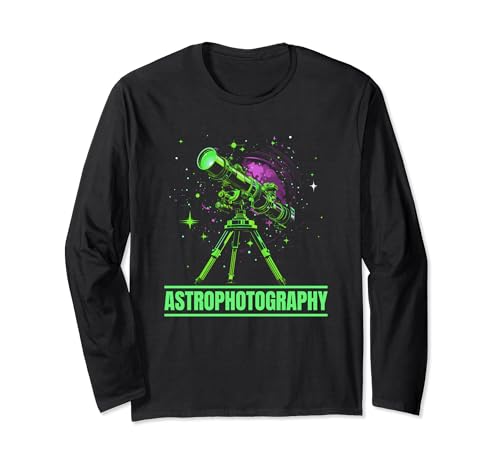 Astrophotography Camera Astronomical Night Sky Astronomy Long Sleeve T-Shirt