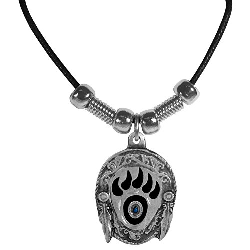 Bear Claw & Stone Adjustable Cord Necklace