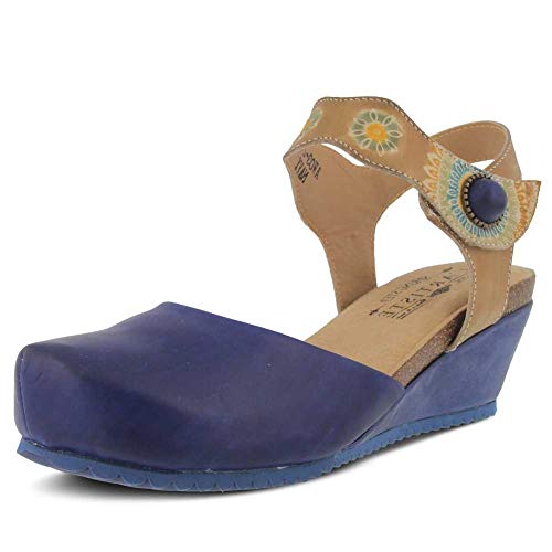 L'Artiste by Spring Step GLOVELY Navy Multi Shoe US 5.5-6