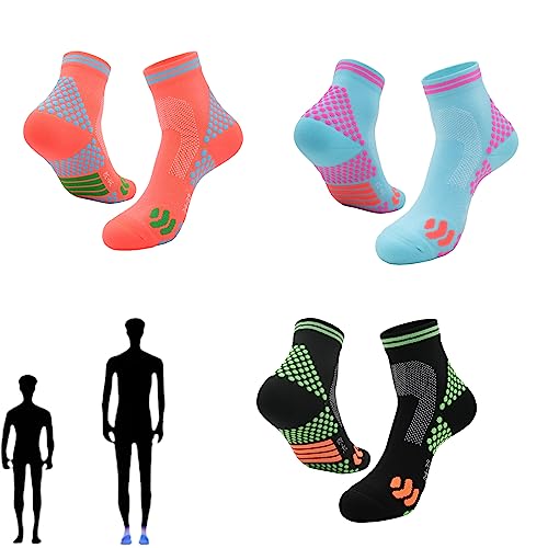 HEKEWER HIGHERSOCKS 2023 Far Infrared Schorl Titanium Ion Heightening Booster Socks, Booster Socks (3PCS-2,M)