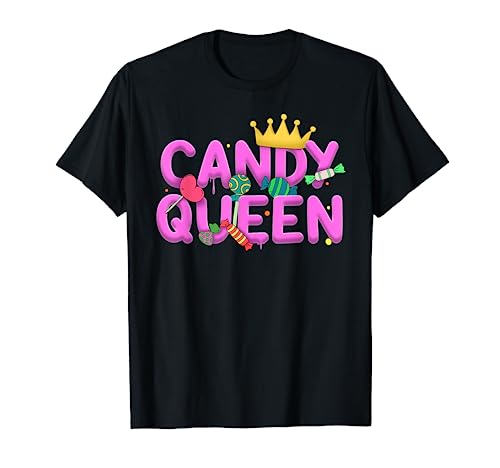 Cool Candy Queen Art For Women Girls Candy Lollipop Lovers T-Shirt