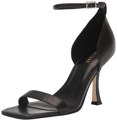 GUESS Women's Yael Heeled Sandal, Black 001, 8