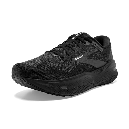 Brooks Men’s Ghost Max Cushion Neutral Running & Walking Shoe - Black/Black/Ebony - 10.5 Wide