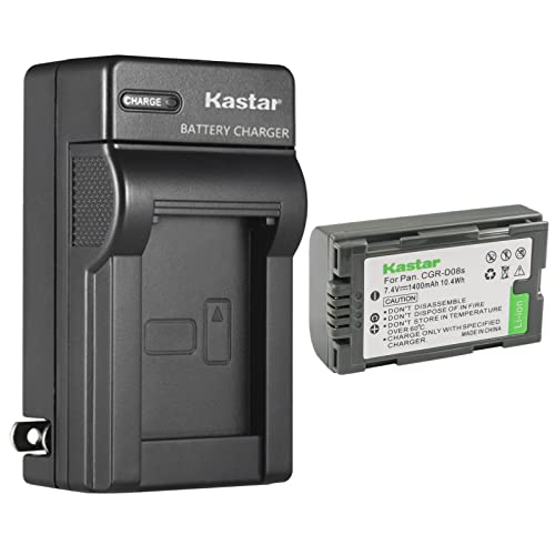 Kastar 1-Pack Battery and AC Wall Charger Replacement for Panasonic PV-DV900, PV-DV901, PV-DV910, PV-DV951, PV-DV952, PV-DV953, PV-GS2, PV-GS9, PV-GS11, PV-GS12, PV-GS13, PV-GS14, PV-GS15, PV-GS16