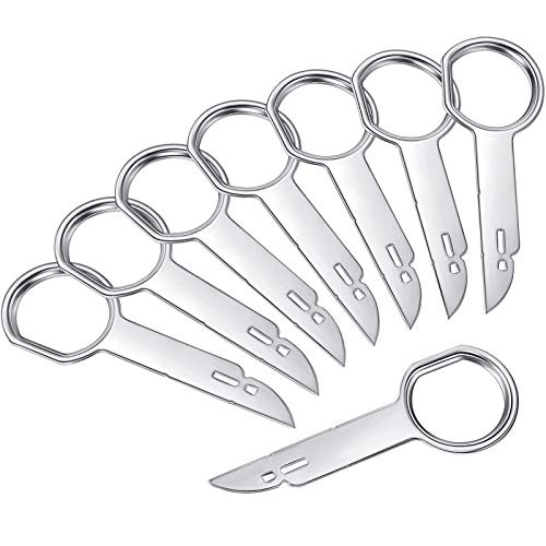 Frienda 8 Pieces Radio Removal Tool Key Tool with Easy Grip Handles Compatible with Ford, Mercedes and