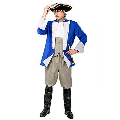 Adult Men's Colonial General Costume for Cosplay Party (XL, Colonial General)