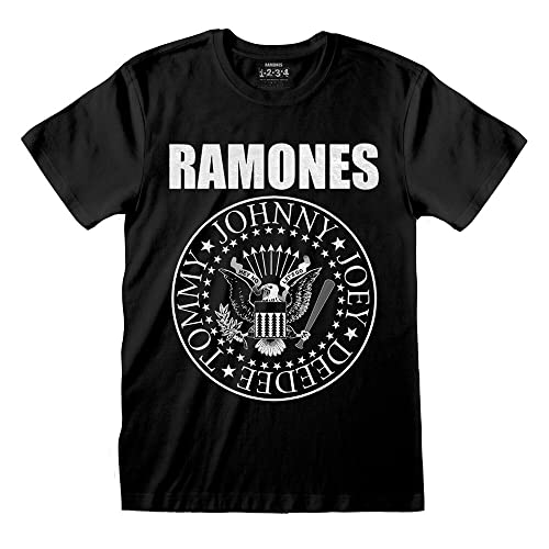 Ramones Men's Presidential Seal T-Shirt Medium Black