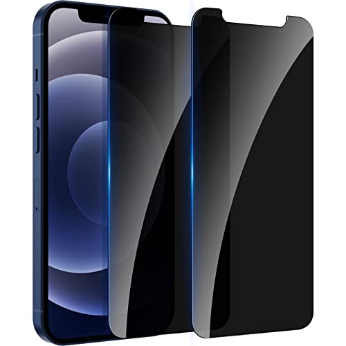 WHPXJY [2 Pack] Privacy Screen Protector for iPhone 12/12 Pro 6.1 inch, Anti-Spy Screen Protector iPhone 12 / iPhone 12 Pro Tempered Glass Film Shatterproof Touch Sensitive Bubble Free