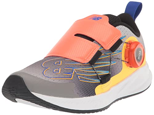New Balance Kid's Fuelcore Reveal V3 Boa Running Shoe, Black/Infinity Blue/Vibrant Orange, 6 Big Kid