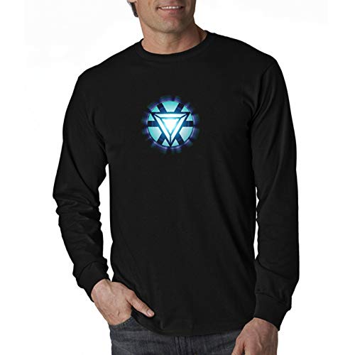 Arc Reactor Long Sleeve Men's T-Shirt (Black, L)
