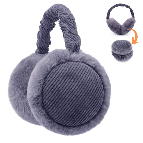 Premium Earmuffs for Women Winter Foldable & Adjustable Ear Warmers Thermal Ear Covers