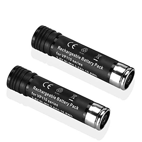 2Pack 3.6V 3600mAh Ni-Mh Replacement Batteries for Black and Decker Versapak Gold VP100 VP100C VP105 VP105C VP110 VP110C VP143 Vp142 Vp7240