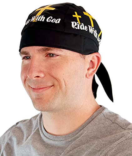 Skull Cap Biker Caps Headwraps Do Rags Doo Rags - Ride with God Religious