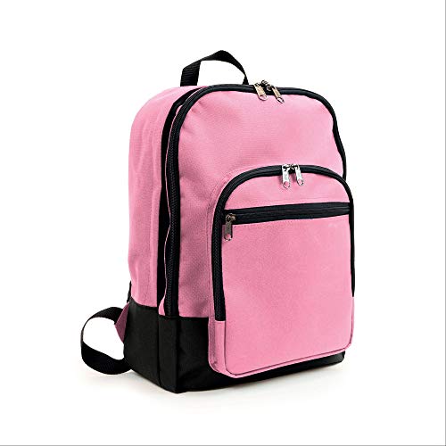Hopkins Medical Products Home Healthcare Backpack, Waterproof 600D Polyester, Adjustable Straps, Reinforced Bottom (Pink)
