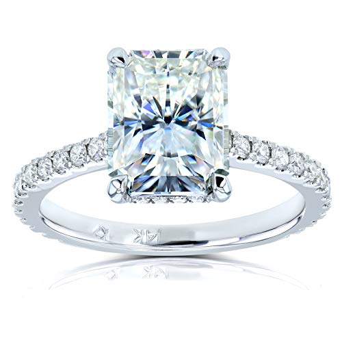 Kobelli Radiant-cut Moissanite Engagement Ring 3 1/10 CTW 14k White Gold, 7.5