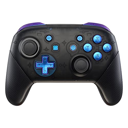 eXtremeRate Purple Blue Chameleon Repair ABXY D-pad ZR ZL L R Keys for Nintendo Switch Pro Controller, DIY Replacement Full Set Buttons with Tools for Nintendo Switch Pro - Controller NOT Included