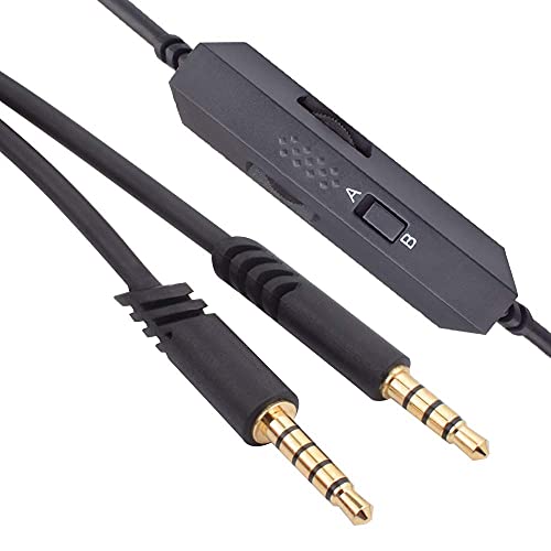 Muigiwi Replacement A50 Cable A50 A10 Cord with Inline Mute Volume Control Microphone Compatible with Astro A10/A40/A50 Gaming Headset MixAmp (Mode A&B)