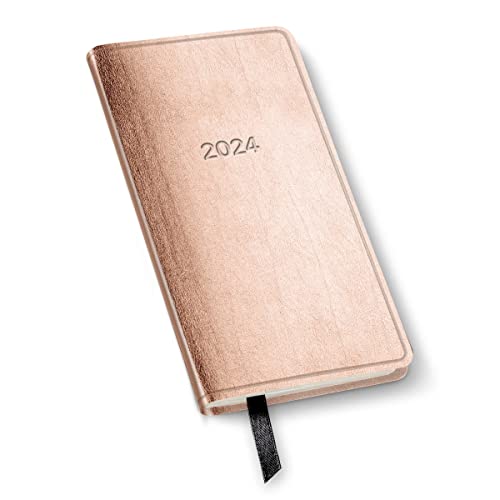 2024 Harbor Pocket Weekly Planner - Metallic Rose Gold - 6x3.25'
