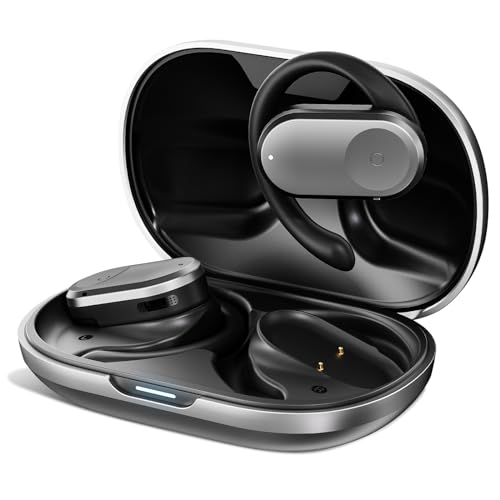 ikedon Open Ear Headphones, Headphones Wireless Bluetooth with Microphone, Waterproof Noise Reduction, Multi-Angle Adjustment, Long-Lasting, Suitable for Running, Driving, Exercise