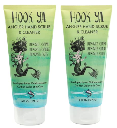 Hook Ya Angler Fishy Hands Deodorizer -Holiday Gifts for Men - Gifts for Fisherman- Cleaner & Degreaser 6oz- 2 Pack 12oz Total