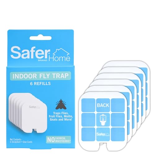 Safer Home SH506 Indoor Plug-in Fly Trap Refill Pack of 6 Glue Cards for SH502 Indoor Fly Trap