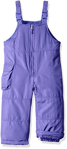 London Fog Girls' Big Classic Snow Bib Ski Snowsuit, New Purple, 7/8