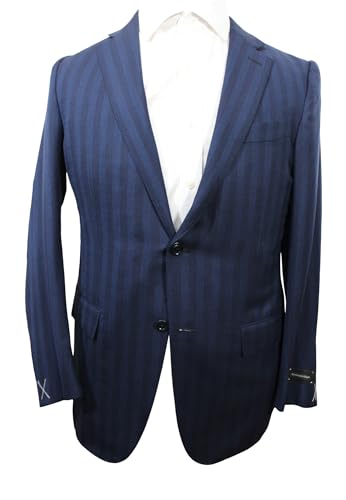 Ermenegildo Zegna High Performance Navy Striped Half Lined Suit Size 40 Reg