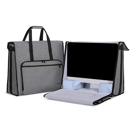 Damero Carrying Tote Bag Compatible with Apple 21.5' iMac Desktop Computer, Travel Storage Bag for iMac 21.5-inch and Other Accessories, Gray