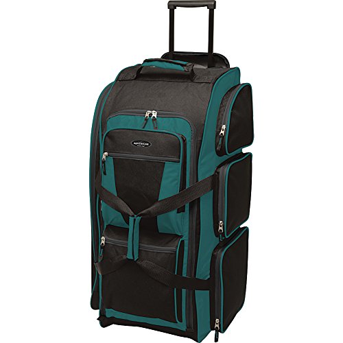 Travelers Club Luggage Rolling Duffel, Teal, 30'