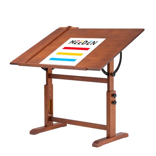 MEEDEN Extra-Large Wood Drafting Table: 42' x 30' Artist Drawing Desk - Height Adjustable Art Craft Table - Tilting Table for Adults Painting Reading Writing Sketching