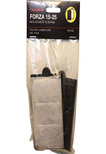 Aquatop FORZA 80 GPH Power Filter for Aquariums – For 15-25 Gallon Tanks, Great for Salt & Freshwater Tanks, Keeps Water Crystal Clear, Advanced Filtration Design, PFE-3