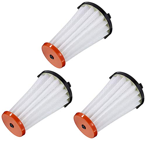 HASMX Vacuum Filter E2 Replacement for Electrolux Ergorapido EL2000 Stick Vacs & Rapido EL800 Hand Vacuums, Vacuum Cleaner Filter Replaces Part Numbers: E2, Style 2, EF144, EL65521, EL65521A (3-Pack)