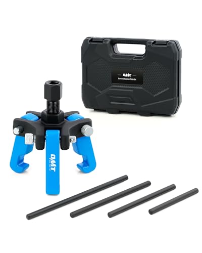 Orion Motor Tech Harmonic Balancer Puller Kit, Adjustable 3-Jaw Puller Set for Removing Harmonic Dampers & Balancers, 3-Jaw Pulley Puller Set Compatible with Chevy GM Chrysler Cadillac Ford More, Blue