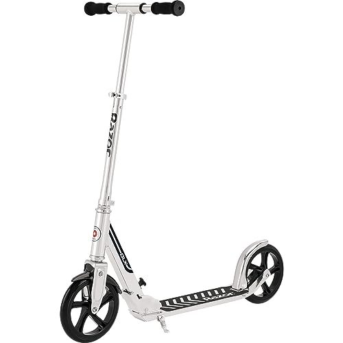Razor A5 DLX Kick Scooter for Kids Ages 8+ - 8' Urethane Wheels, Foldable, Anti-Rattle Handlebars, For Riders up to 220 lbs