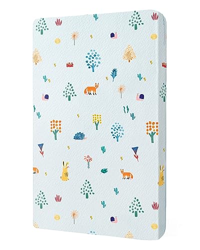 Blissful Diary Mini Crib Mattress, 38 x 24 Mini Mattress with Soft Jacquard Cover for Mini and Portable Cribs, Dual Sided with Firm Support and Comfort Memory Foam, Woodland Animal Pattern