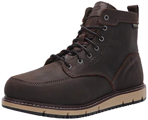 KEEN Utility Mens San Jose 6' Alloy Toe Waterproof Wedge Work Boots, Cascade Brown/Black, 11 US