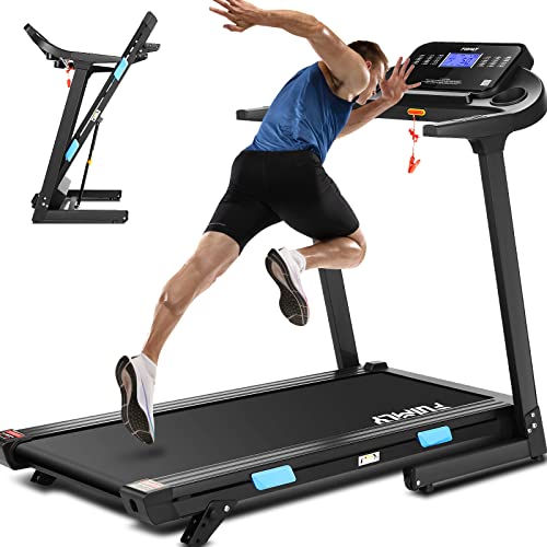 ANCHEER Treadmill 300 lb Weight Capacity, 3.25HP 18 INCH Wide Foldable Treadmill with Incline,Walking Pad Treadmill for Home with 36 Preset Programs, 18'x51' Running Belt, LCD Display, App Control