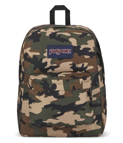 JanSport SuperBreak One Backpacks - Durable, Lightweight Bookbag with 1 Main Compartment, Front Utility Pocket with Built-in Organizer - Premium Backpack, Buckshot Camo